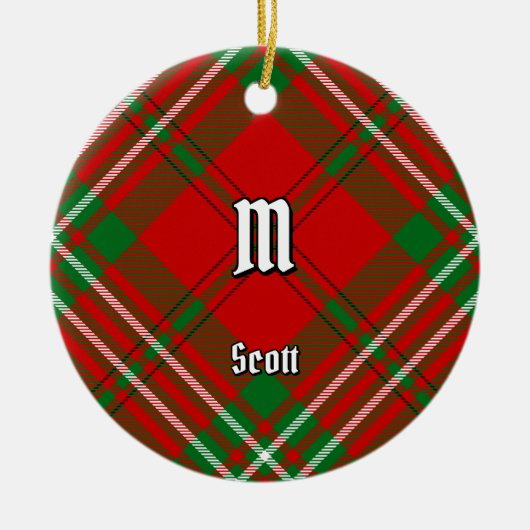 Clan Scott Red Tartan Ceramic Ornament (Voorkant)