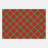 Clan Scott Red Tartan Envelopper les feuilles de p (Devant 3)