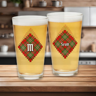 Clan Scott Red Tartan Glass Glas