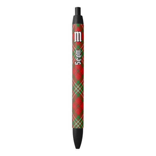 Clan Scott Red Tartan Ink Pen (Voorkant Verticaal)