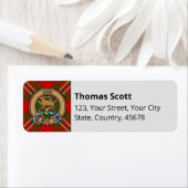 Clan Scott Red Tartan Label (Insitu)