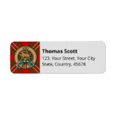 Clan Scott Red Tartan Label (Voorkant)