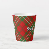 Clan Scott Red Tartan Latte Mok (Voorkant)