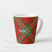 Clan Scott Red Tartan Latte Mug (Angle droit)