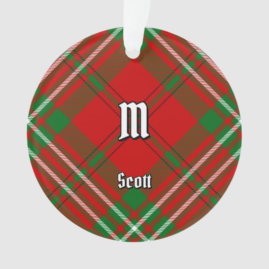 Clan Scott Red Tartan Ornament (voorkant)