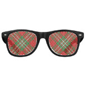 Clan Scott Red Tartan Retro Lunettes de soleil (Devant)