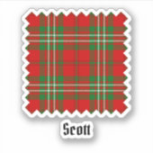Clan Scott Red Tartan Sticker (Voorkant)