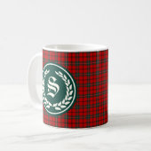 Clan Scott Tartan Monogram Koffiemok (Voorkant links)