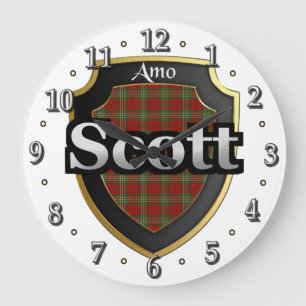 Clan Scott Tartan Scottish Dream Clock Grote Klok