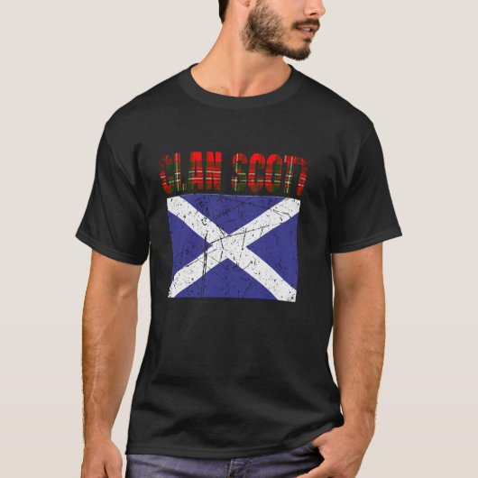 Clan Scott Tartan Scottish Family Name Scotland Pr T-shirt (Voorkant)