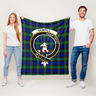 Clan Sempill Modern Tartan Schotse ruit Fleece Deken