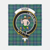 Clan Shaw van Sauchie Ancient Tartan Pset Fleece Deken (Voorkant)