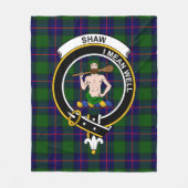 Clan Shaw van Sauchie Modern Tartan Pset Fleece Deken (Voorkant)
