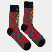 Clan Sinclair Crest boven Tartan Sokken (Rechts)