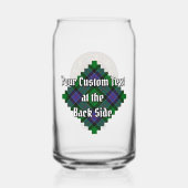 Clan Sinclair Crest over de jacht op Tartan Blikvorm Glas (Achterkant)