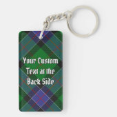 Clan Sinclair Crest over de jacht op Tartan Sleutelhanger (achterkant)