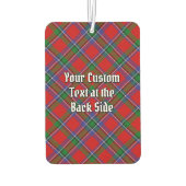 Clan Sinclair Crest over Rode Tartan Luchtverfrisser (Achterkant)