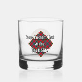 Clan Sinclair Crest over Rode Tartan Whisky Glas (Achterkant)