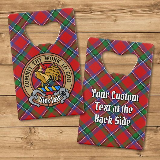 Clan Sinclair Crest sur Red Tartan