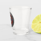 Clan Sinclair Crest & Tartan Knot Shot Glas (Rechts)