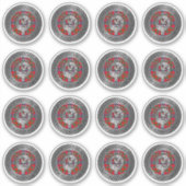 Clan Sinclair Crest & Tartan Knot Sticker (Voorkant)