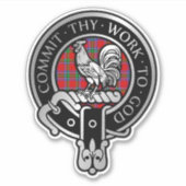 Clan Sinclair Crest & Tartan Sticker (Devant)