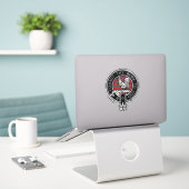 Clan Sinclair Crest & Tartan Sticker (Ordinateur portable sur le bureau)