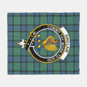 Clan Sinclair Hunting Ancient Tartan Pset Fleece Deken (Voorkant (Horizontaal))