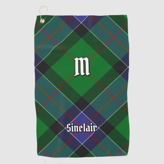 Clan Sinclair Hunting Tartan Golfhanddoek (Voorkant)