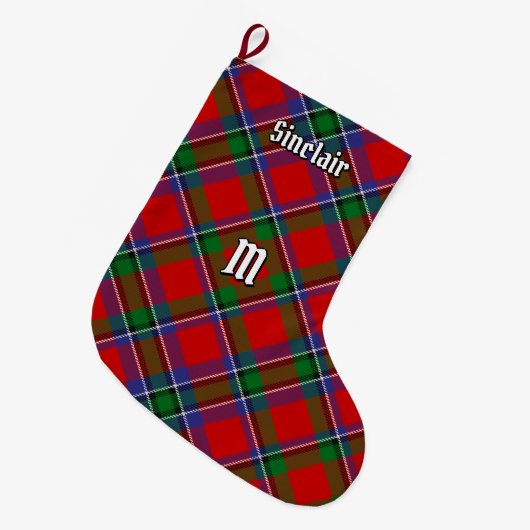 Clan Sinclair Tartan Grote Kerstsok (Voorkant (Hangend))