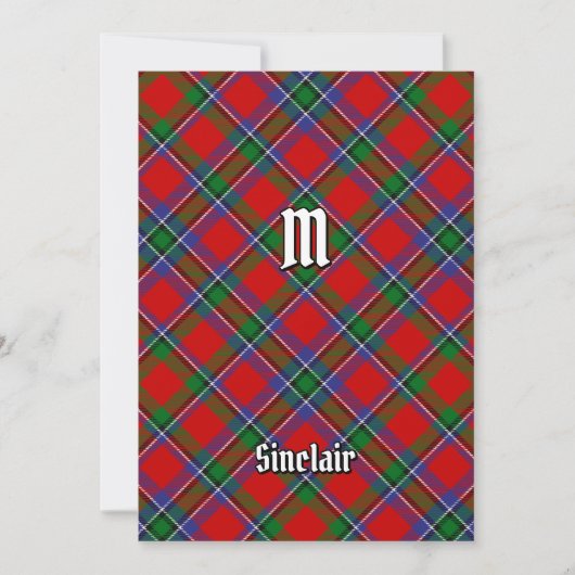 Clan Sinclair Tartan Kaart (Voorkant)
