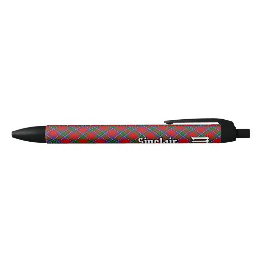 Clan Sinclair Tartan Zwarte Inkt Pen (Bovenkant)