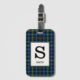 Clan Smith Tartan Monogrammed Bagagelabel
