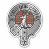Clan Spens Crest & Tartan Sticker (Voorkant)
