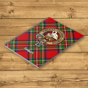 Clan Stewart Crest over Royal Tartan Notitieboek
