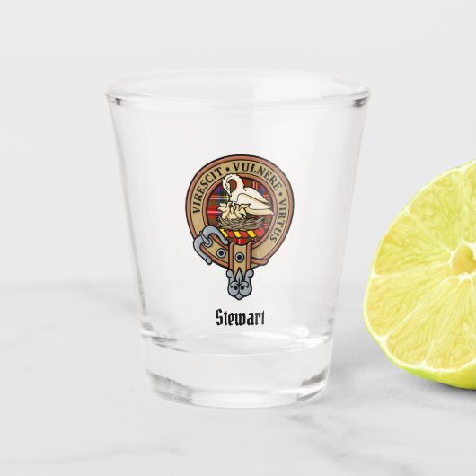 Clan Stewart Crest Shot Glas (Voorkant)