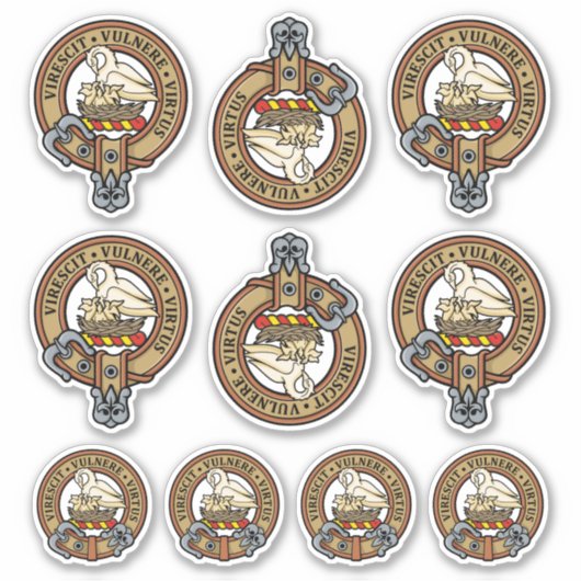 Clan Stewart Crest Sticker Set (Voorkant)