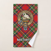 Clan Stewart Crest sur Royal Tartan (Serviette à main)