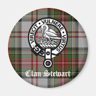 Clan Stewart Crest & Tartan Magnet