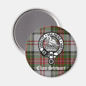 Clan Stewart Crest & Tartan Magnet Magneet (Voorkant / Achterkant)