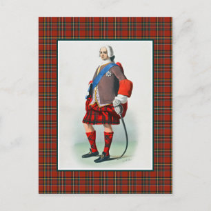 Clan Stewart  Illustratie Tartan Lijst Briefkaart