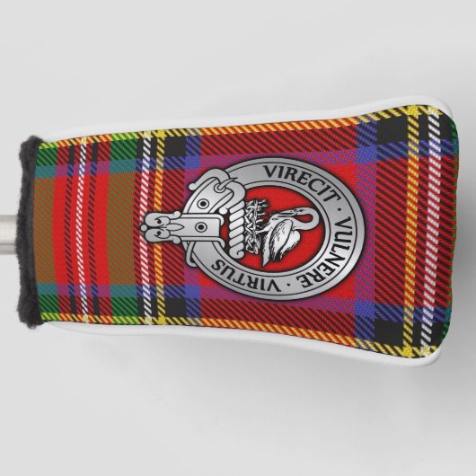 Clan Stewart | Stuart Crest & Tartan Golfheadcover (Voorkant)