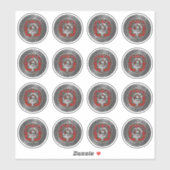 Clan Stewart | Stuart Crest & Tartan Knot Sticker (Vel)