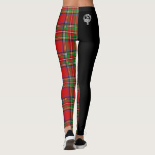 Clan Stewart   Stuart Crest & Tartan Leggings