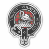 Clan Stewart | Stuart Crest & Tartan Sticker (Voorkant)