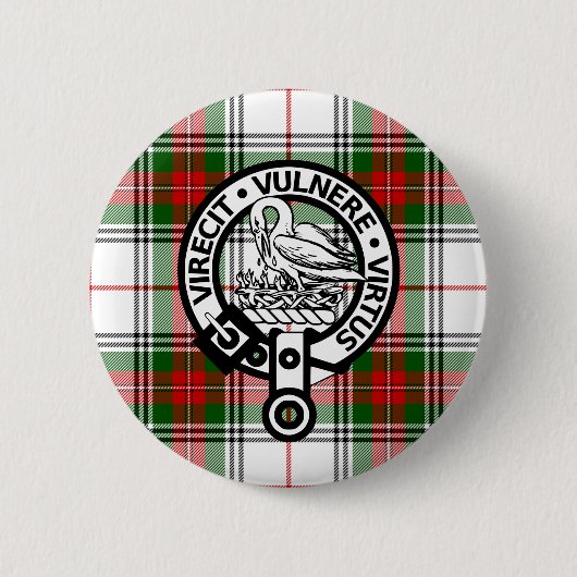 Clan Stewart Tartan Crest Button (Voorkant)