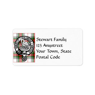 Clan Stewart Tartan Crest Étiquettes de adresse