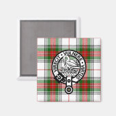 Clan Stewart Tartan Crest Magnet (Recto/Verso)