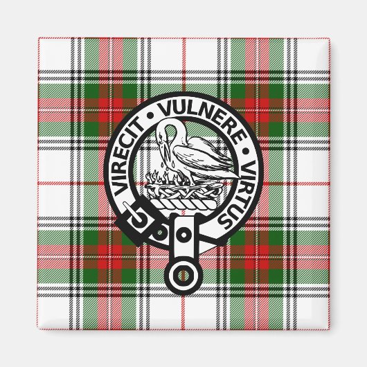Clan Stewart Tartan Crest Magnet (Devant)