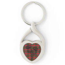 Clan Stewart Tartan en Scottish Thistle Keyring